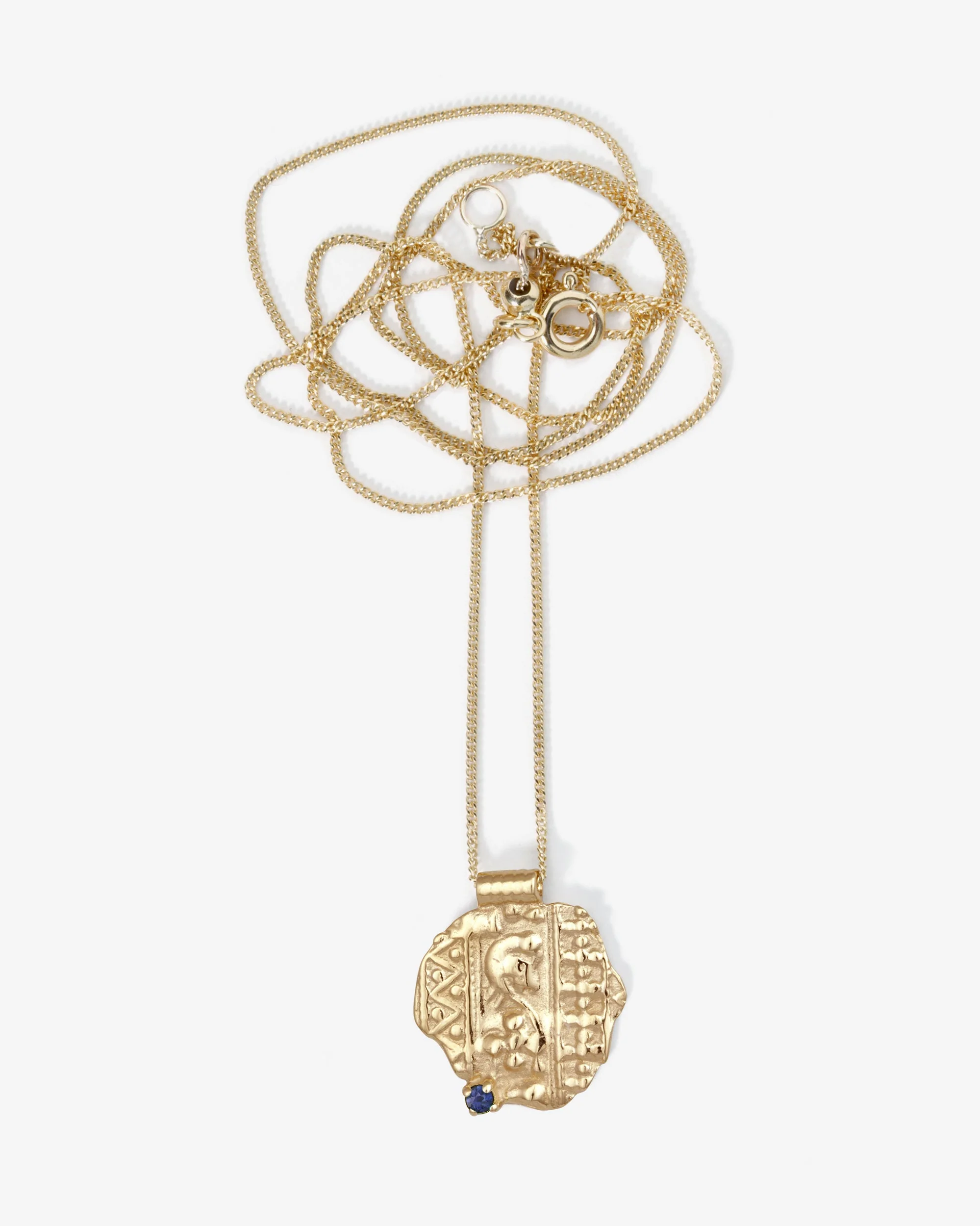 Relic VIII Necklace Sapphire Solid Gold - Image 3