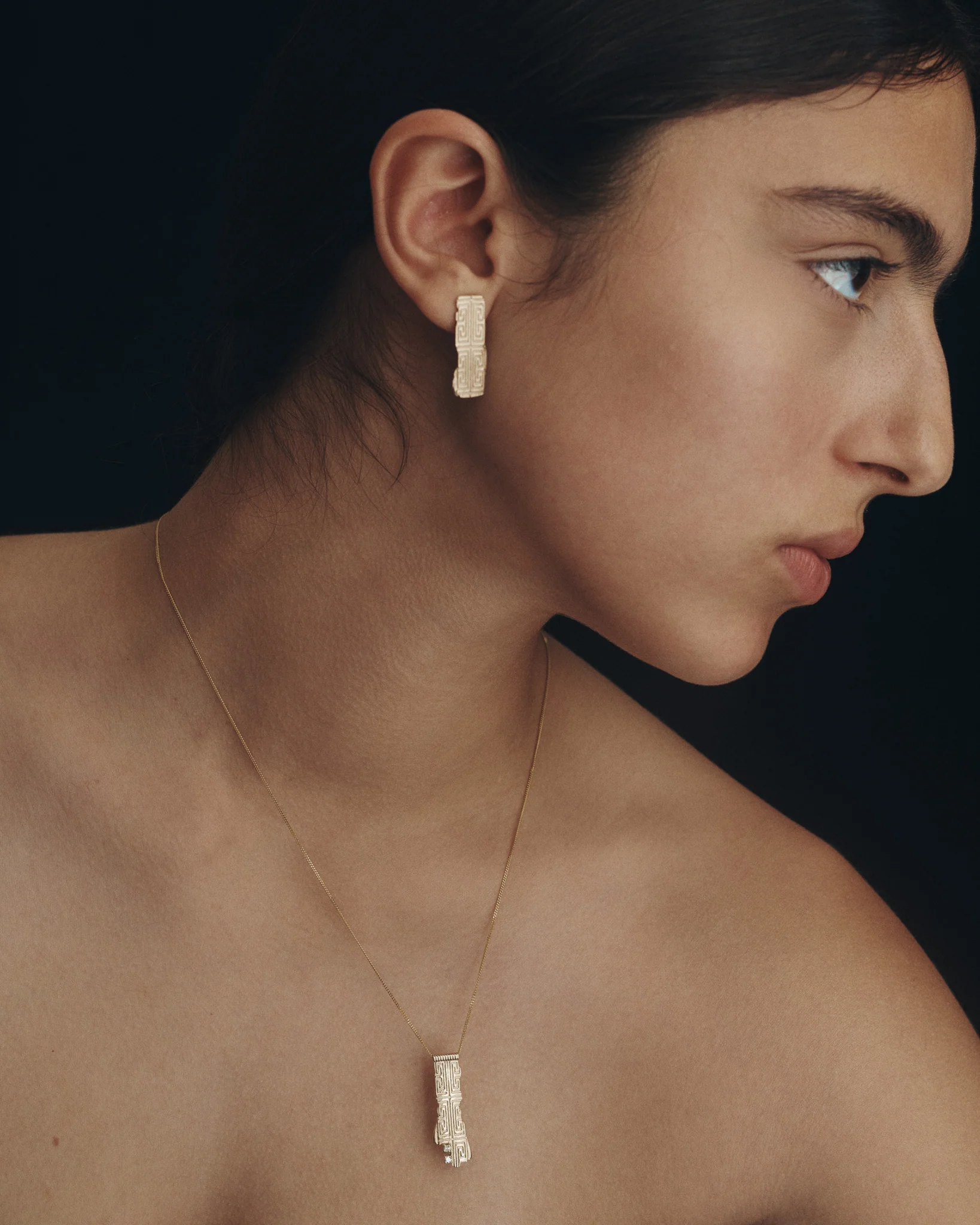 Relic X Necklace Diamond Solid Gold - Image 2