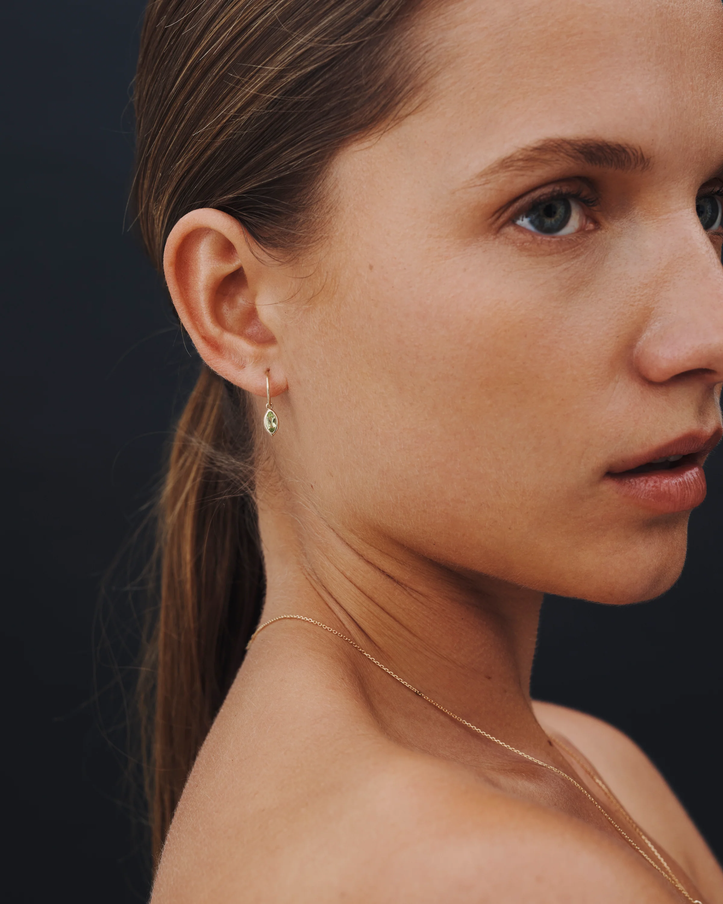 Ricci Single Earring Solid Gold - Image 4