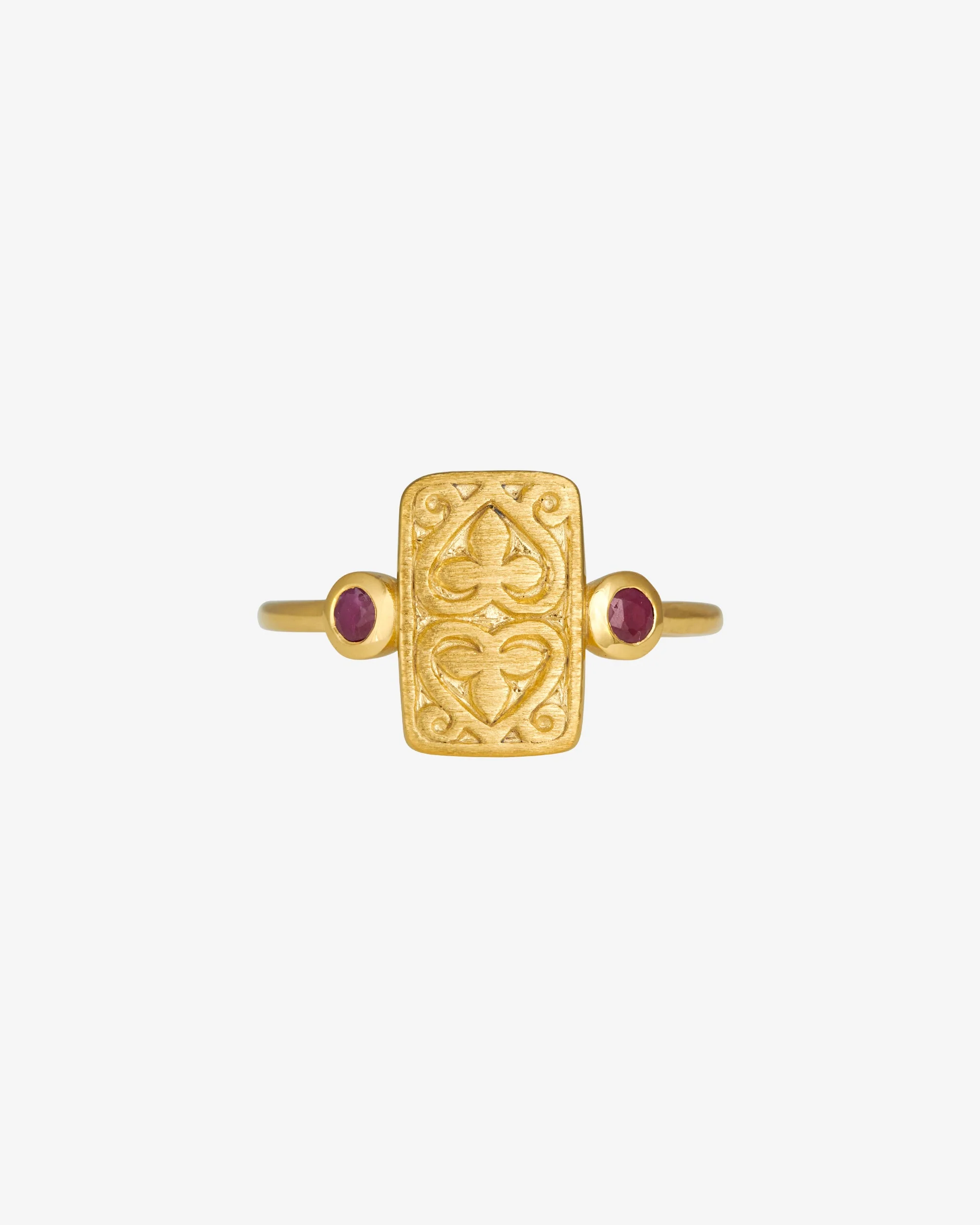 Ruby Seal Ring Gold Vermeil - Image 4