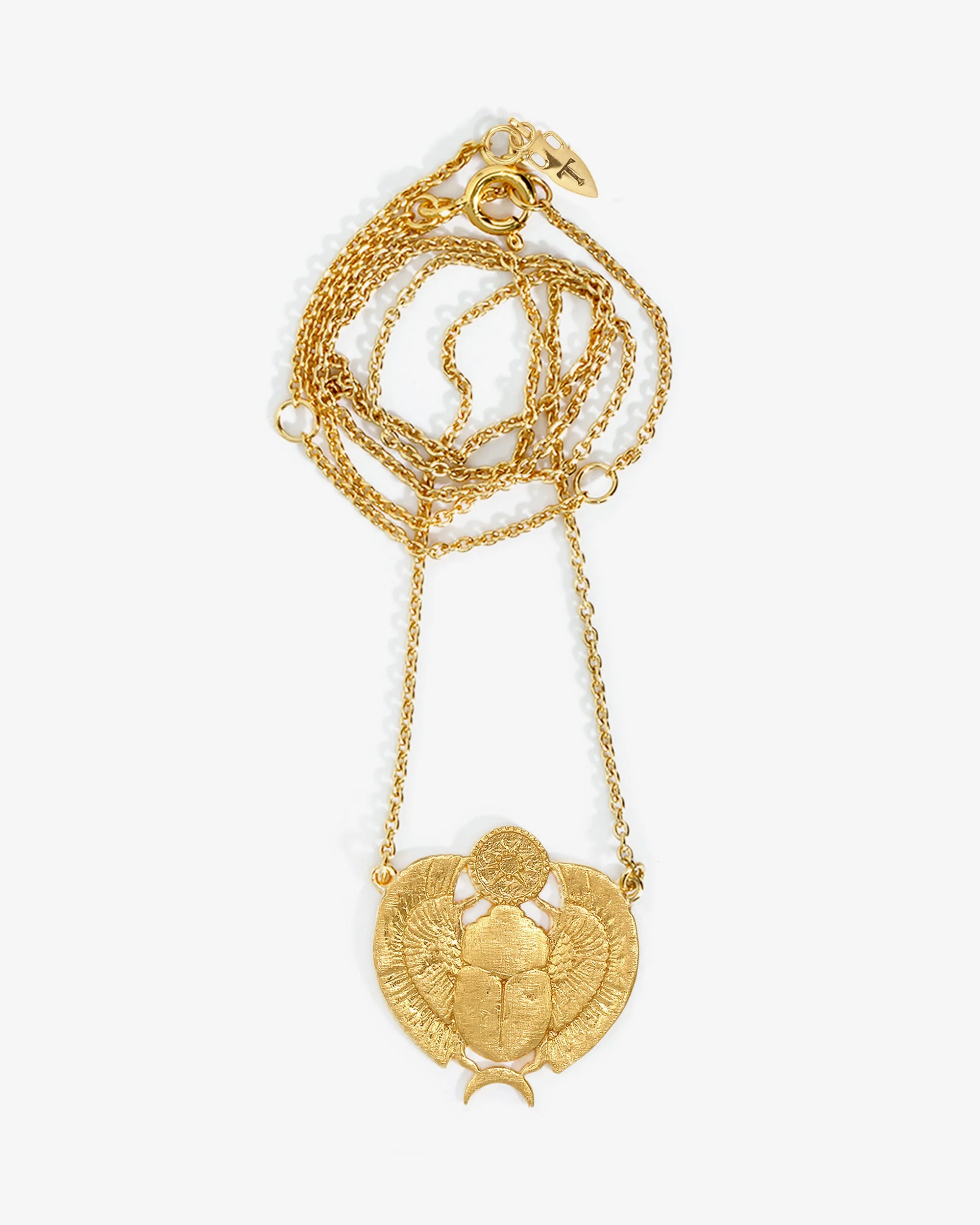 Scarab Necklace Gold Vermeil - Image 3