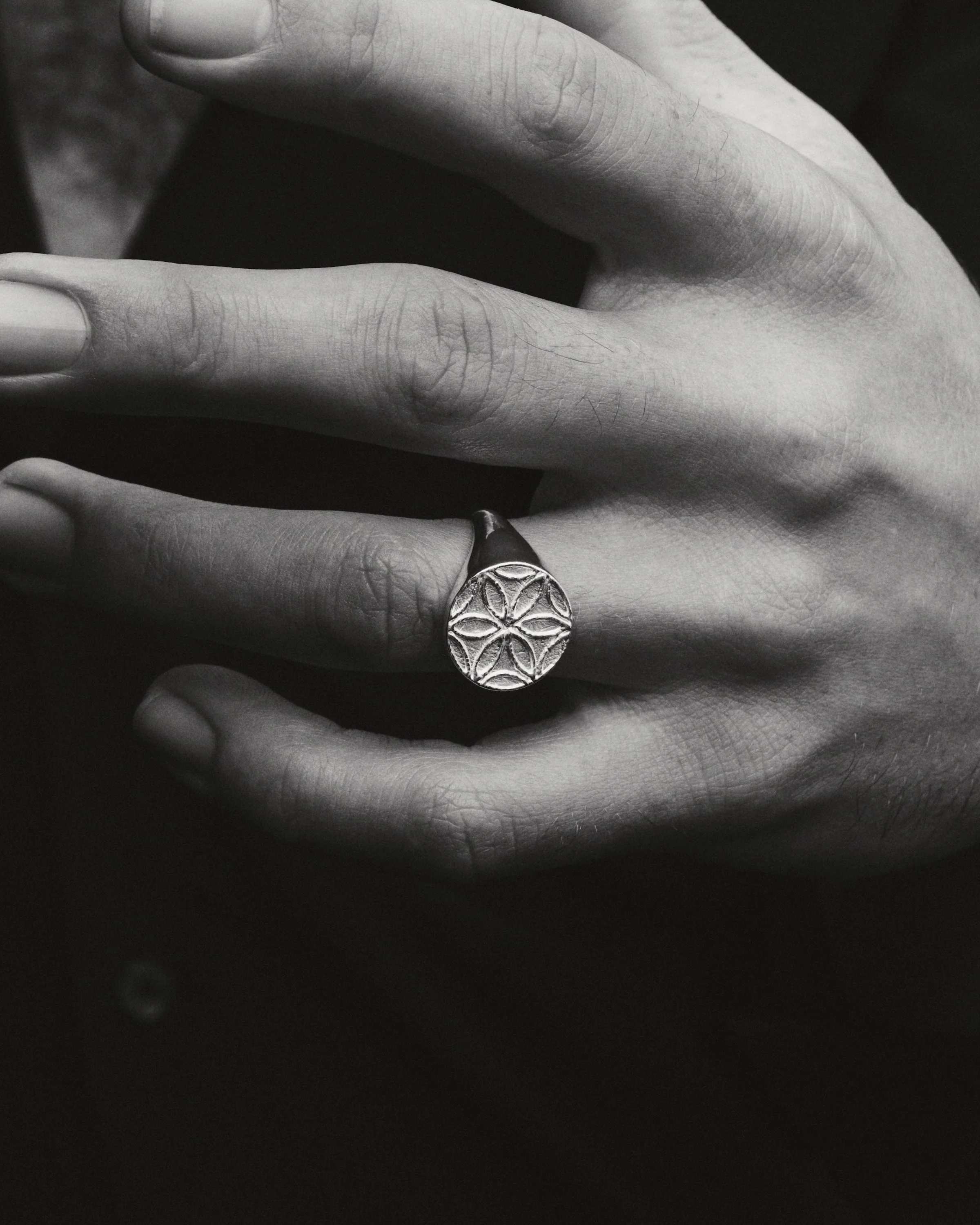 Seed of Life Seal Ring Silver - Image 2