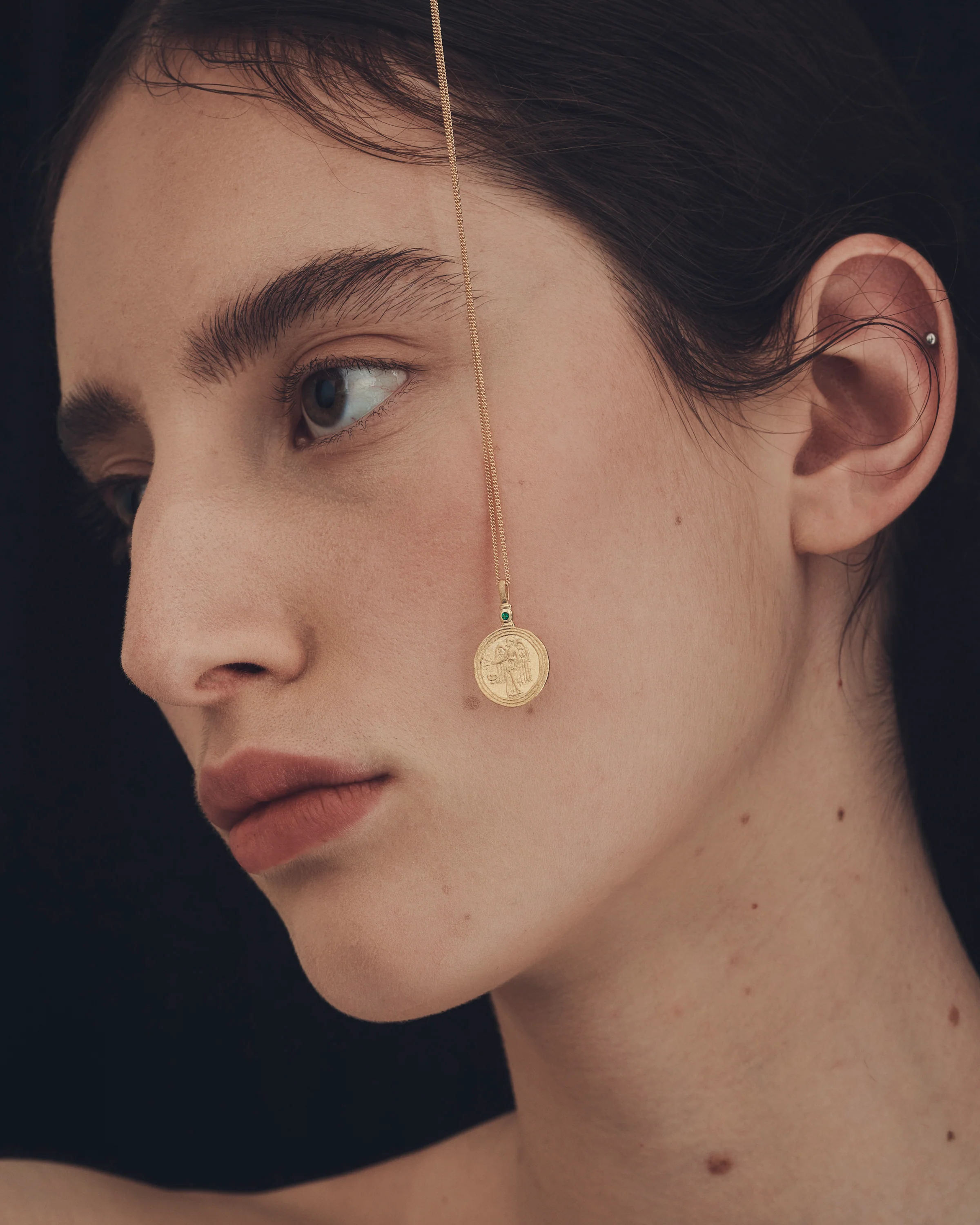 Serafina Coin Necklace Gold Vermeil - Image 3