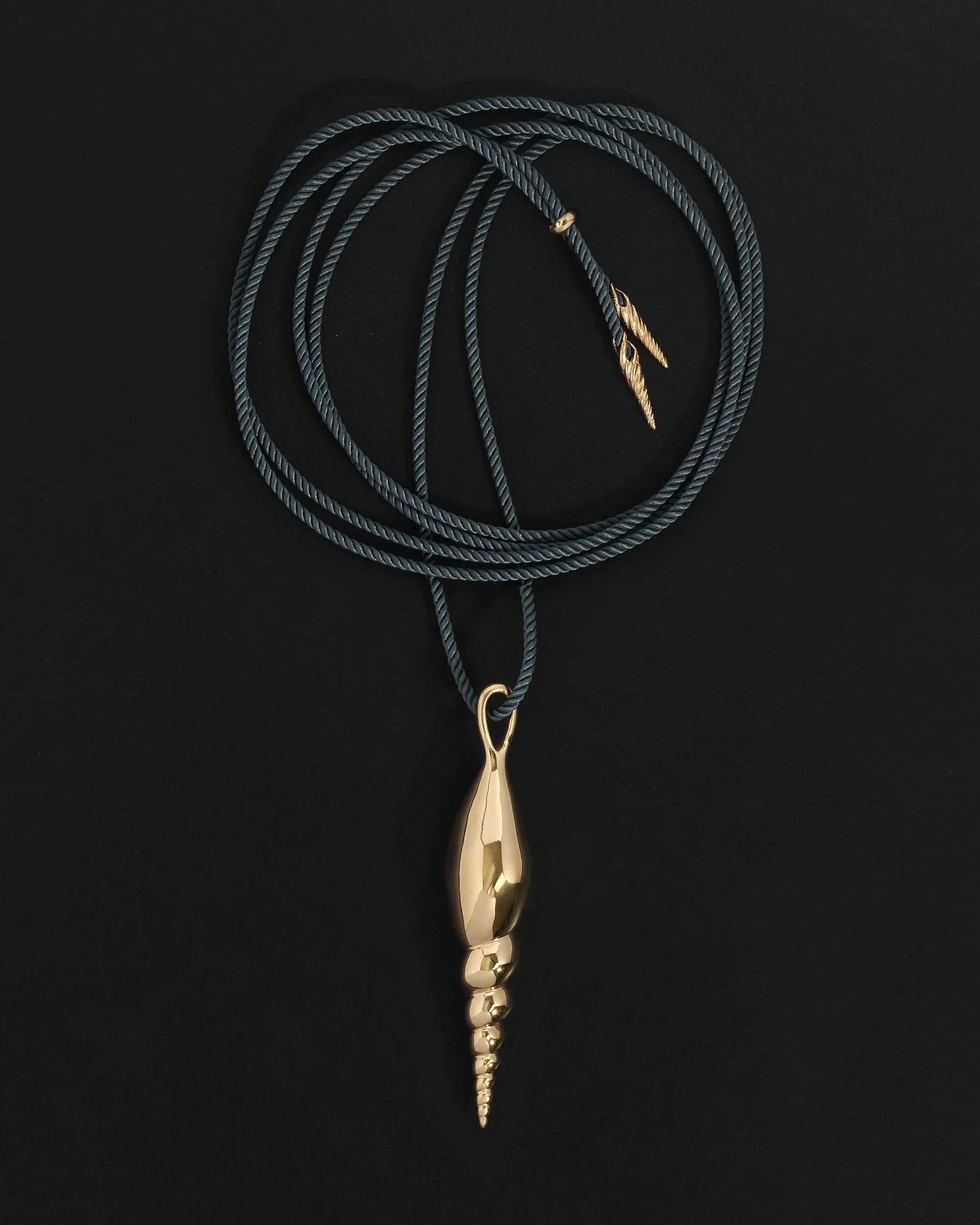 Spire Cord Necklace Gold Vermeil - Image 2