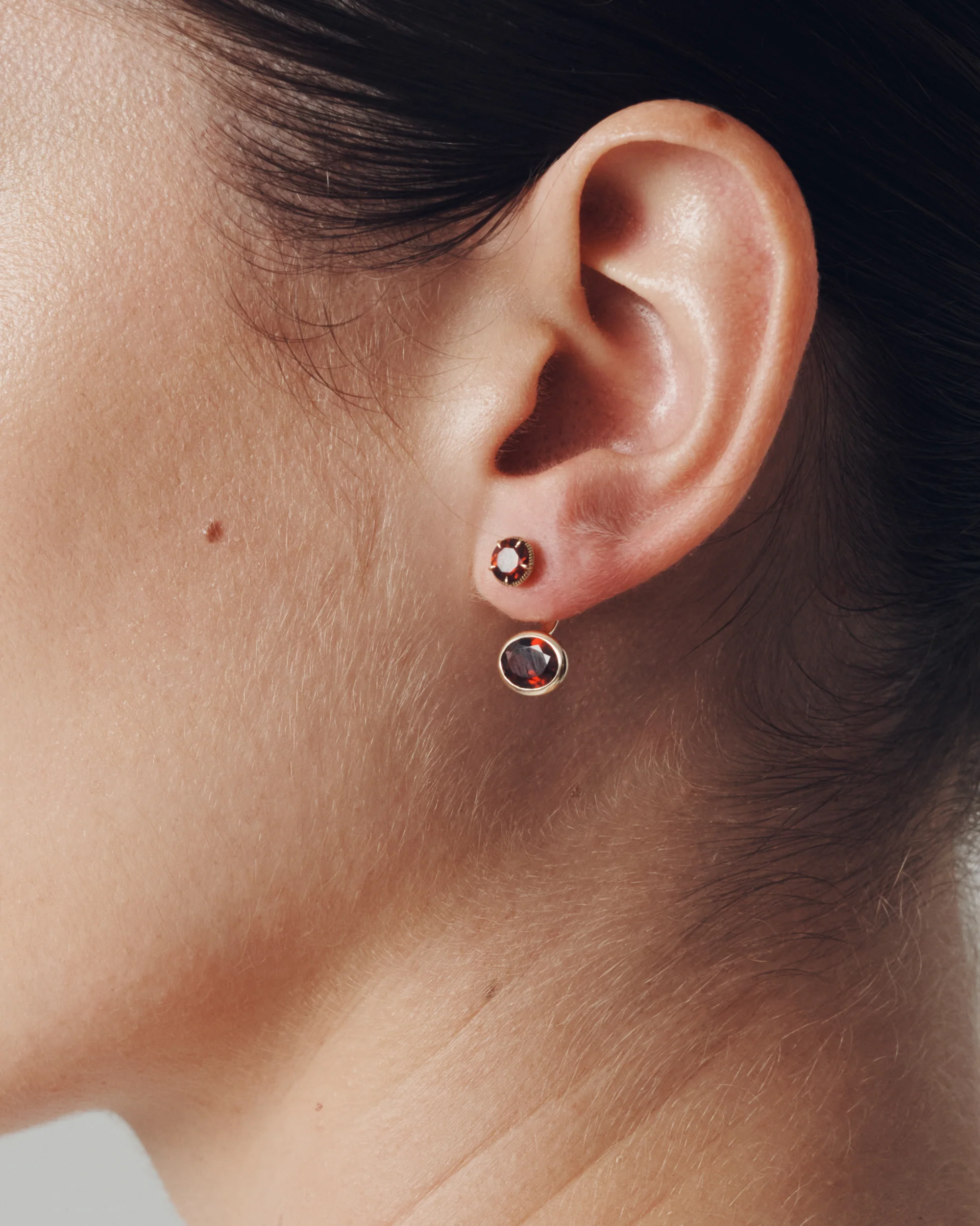 Stella 0.50ct Garnet Earrings Solid Gold - Image 6