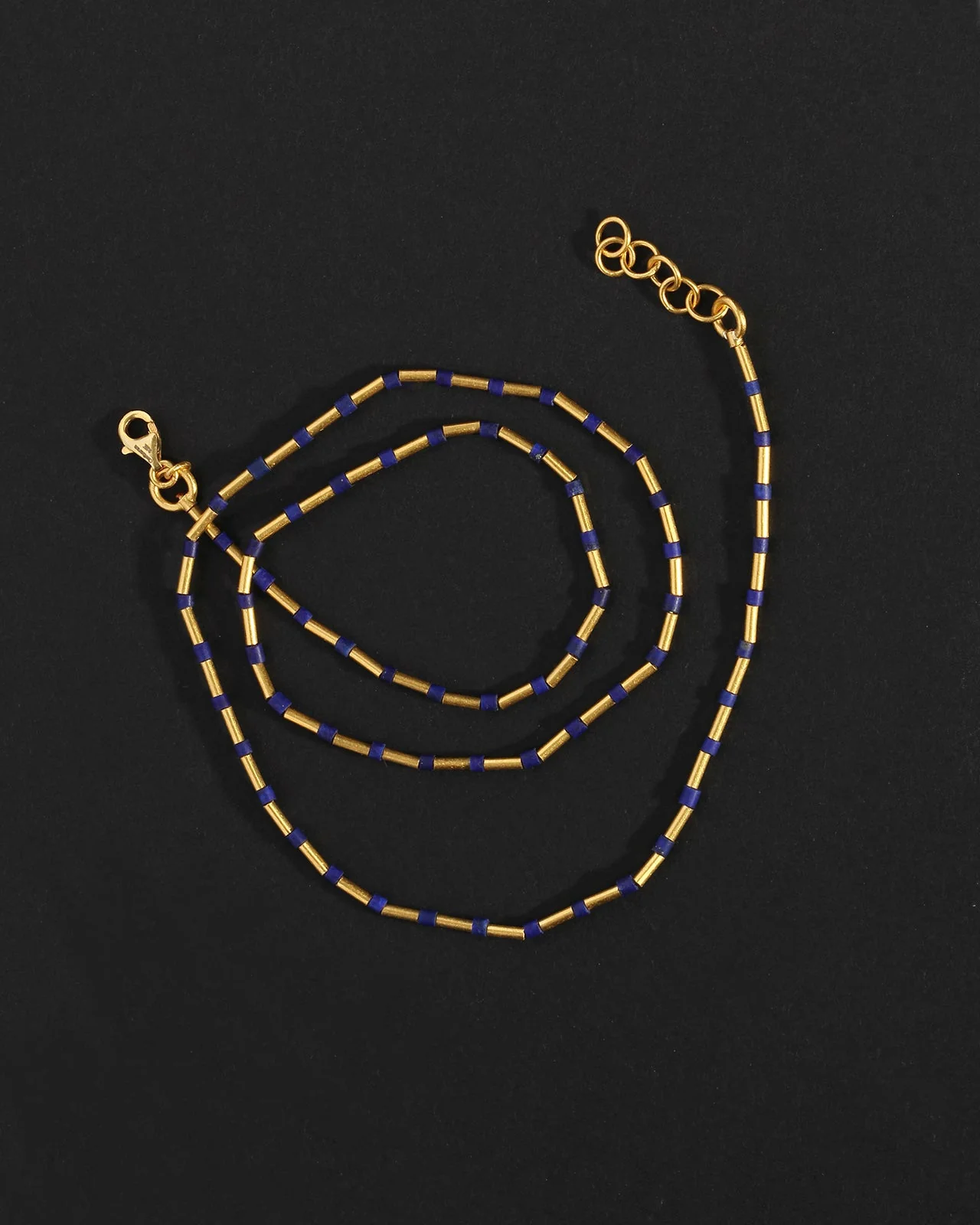 Sumerian Necklace Lapis Solid Gold - Image 4