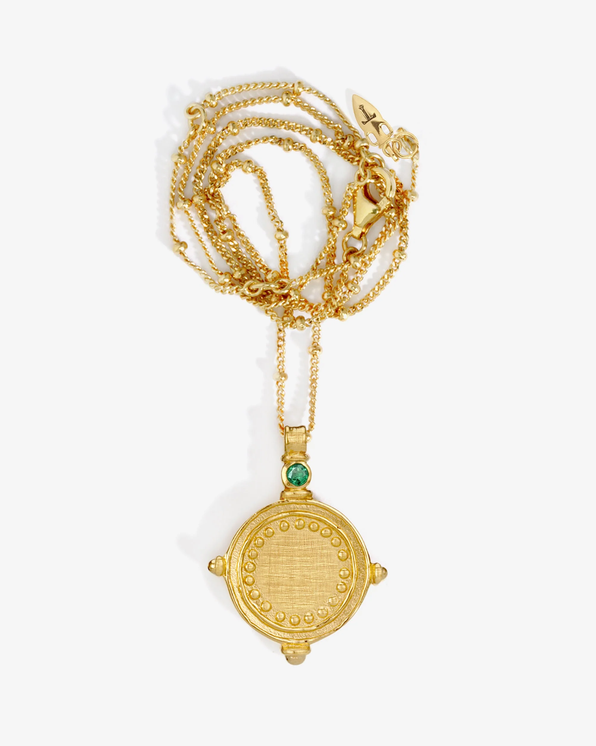 Sura Necklace Emerald Gold Vermeil - Image 4