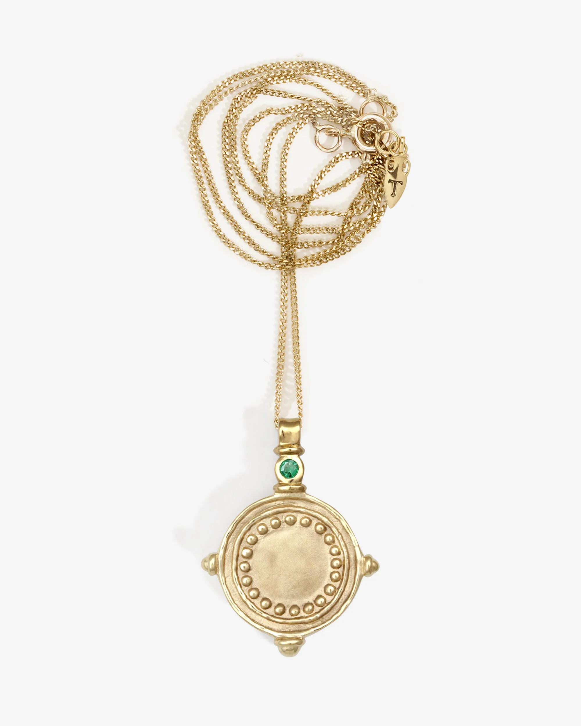 Sura Necklace Emerald Solid Gold - Image 3