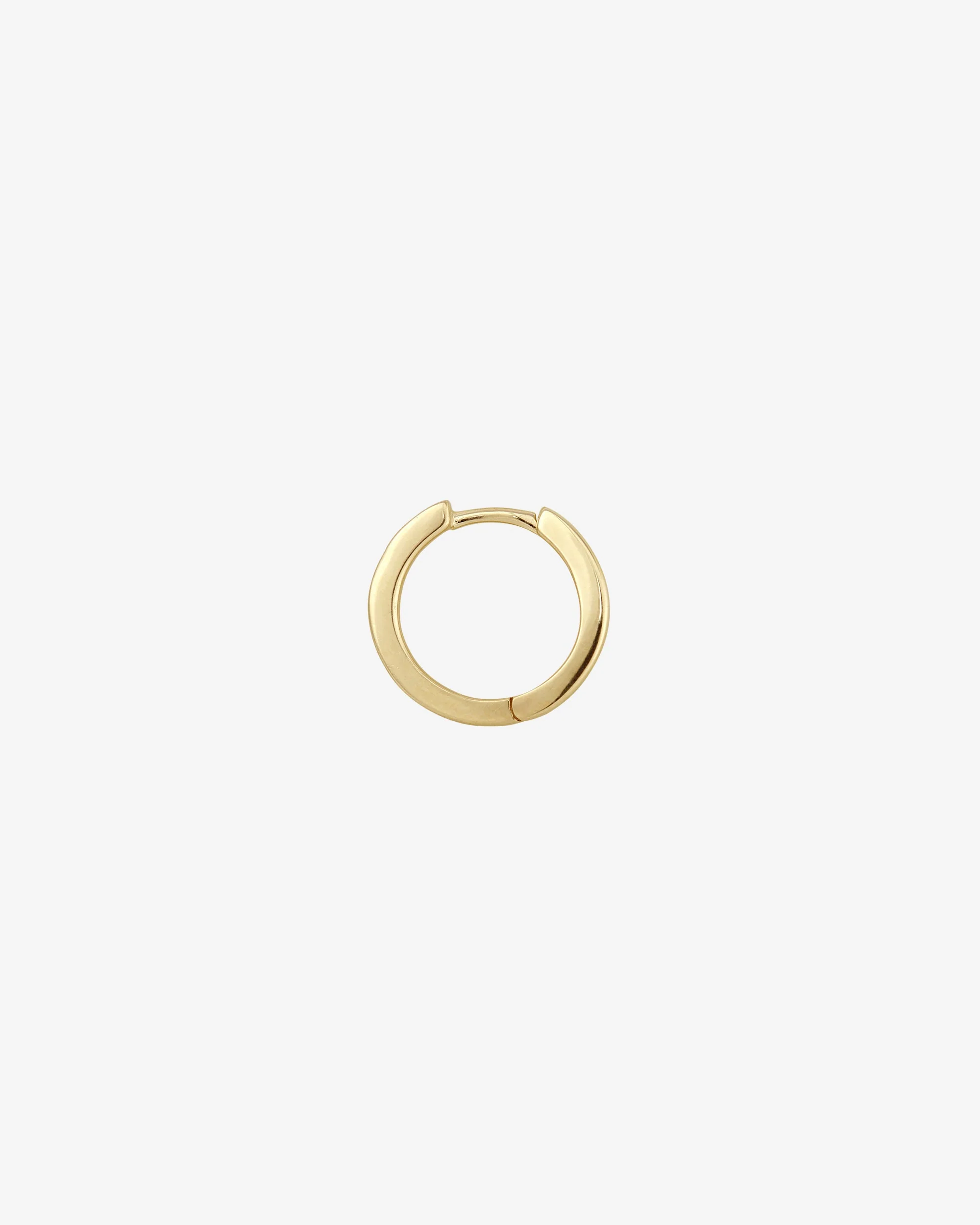 Tapered Baguette Single Huggie White Topaz Solid Gold - Image 3
