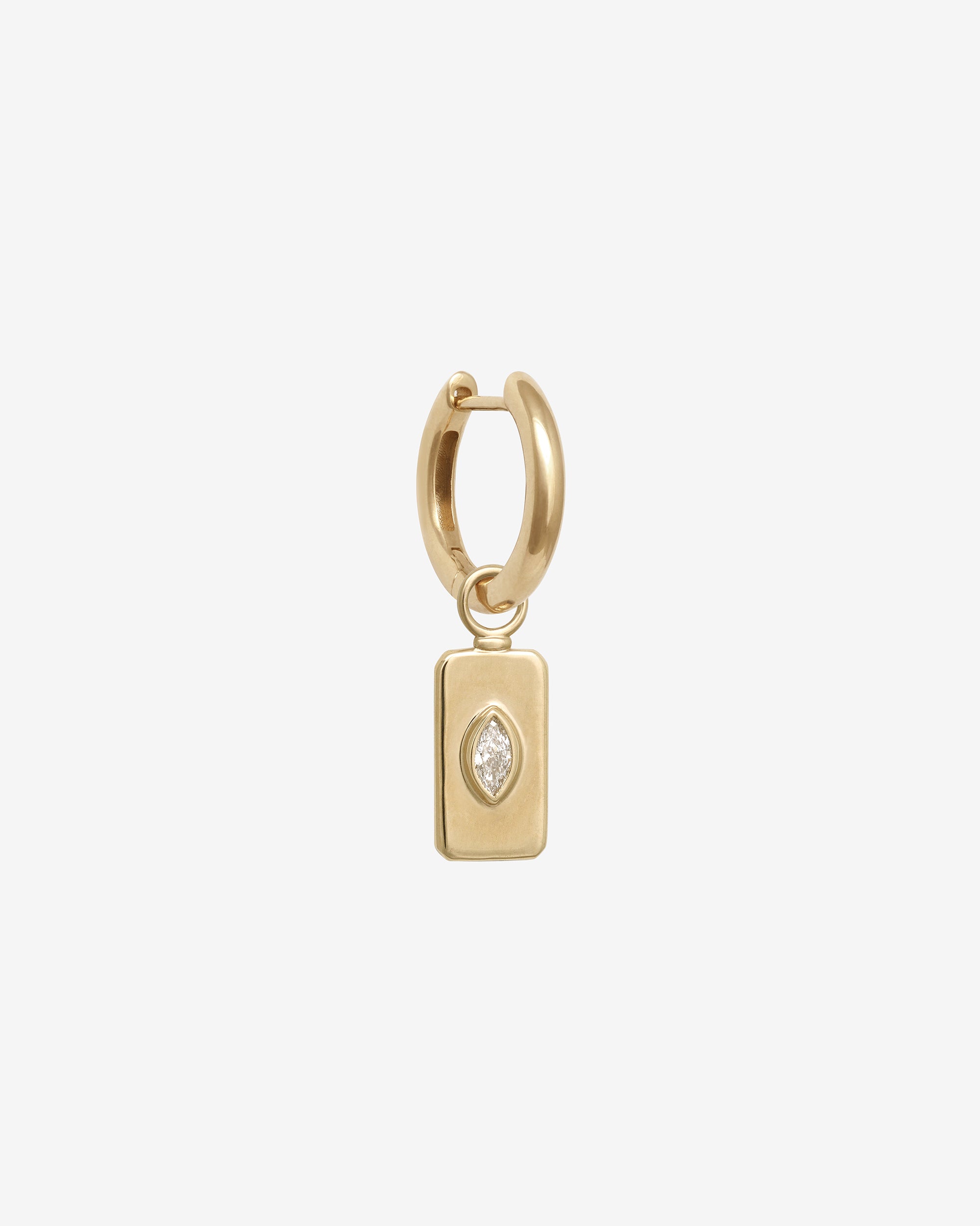 Tarot Ear Charm Marquise Diamond Solid Gold - Image 4