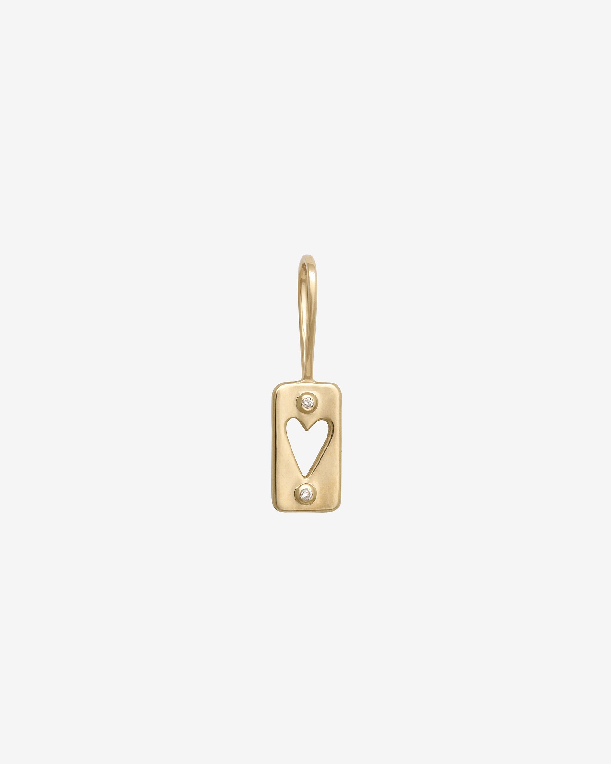 Tarot Pendant Heart Solid Gold