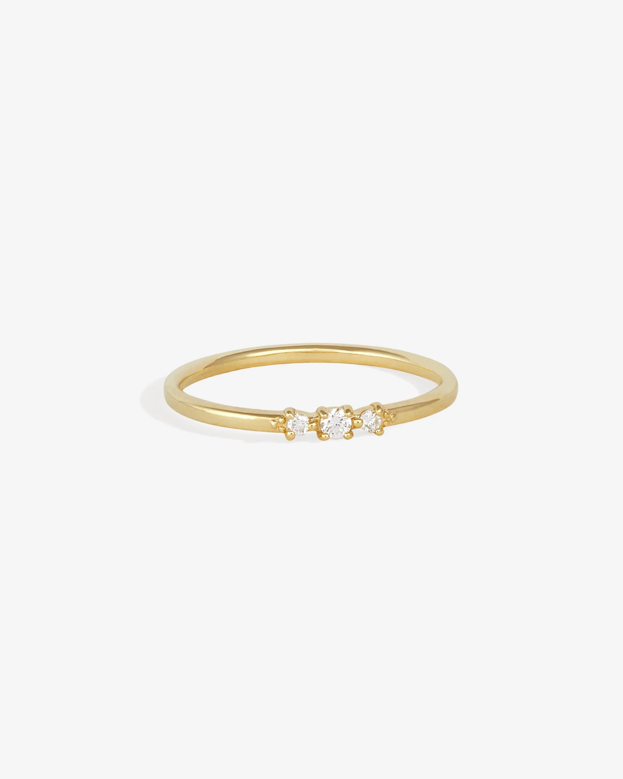 Trine Ring Diamond Solid Gold