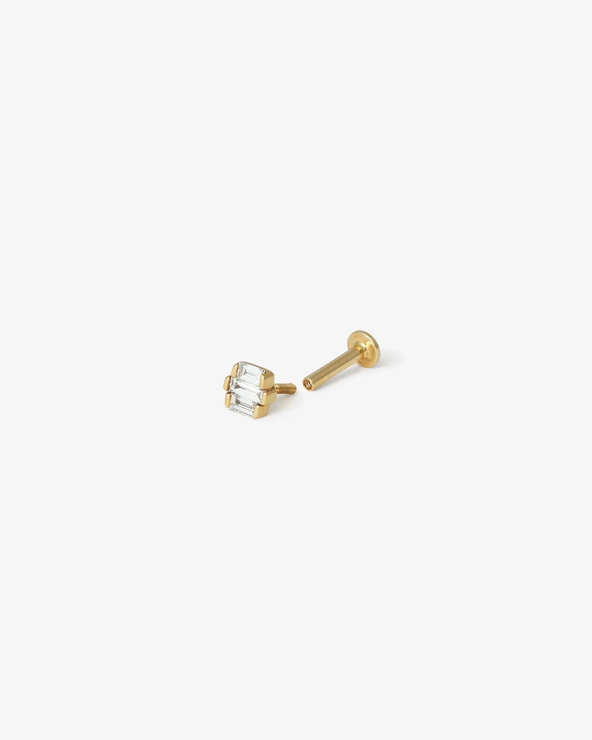 Trine Single Cartilage Earring Diamond Solid Gold - Image 4
