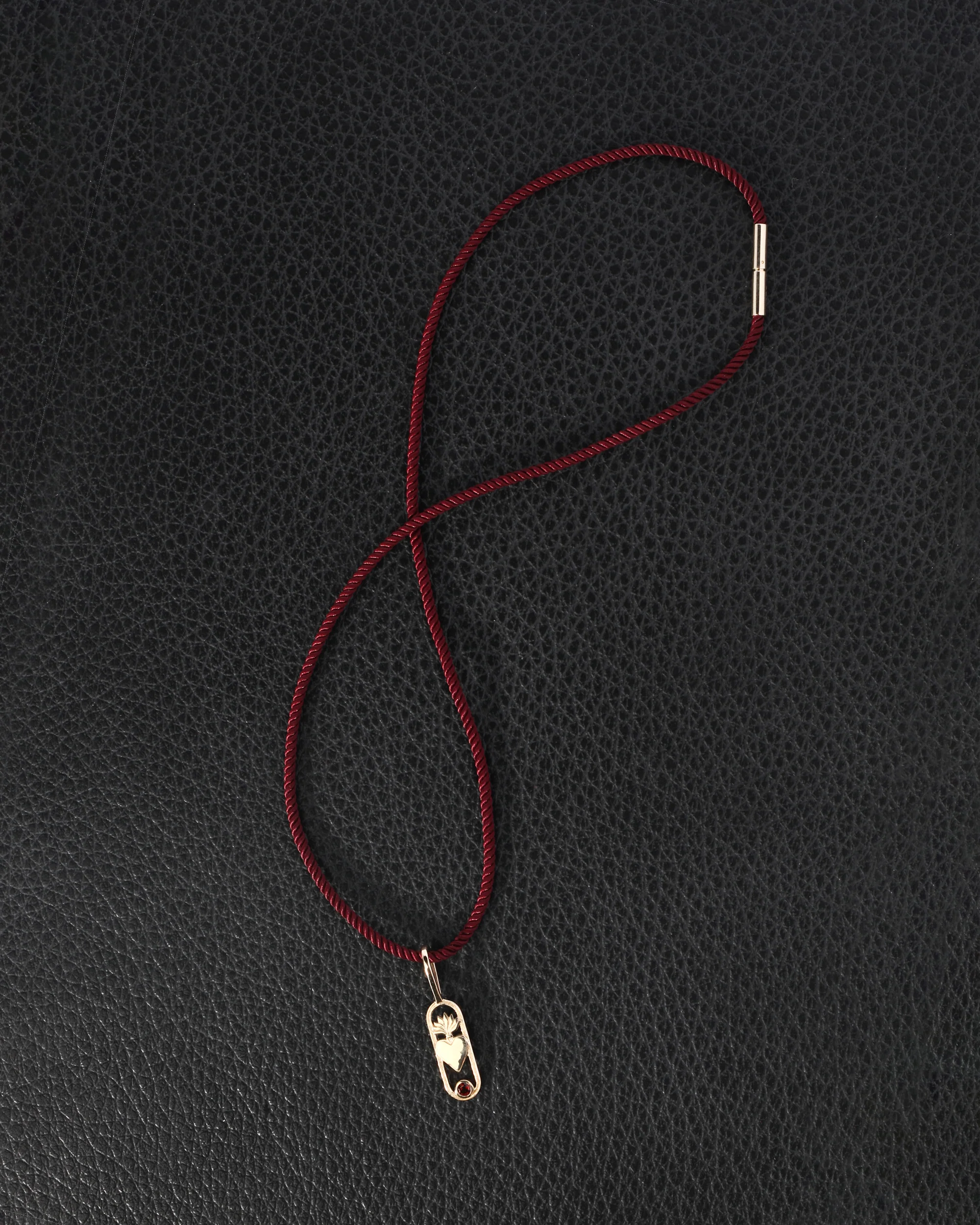 Vella Wine Cord Necklace Solid Gold - Image 2