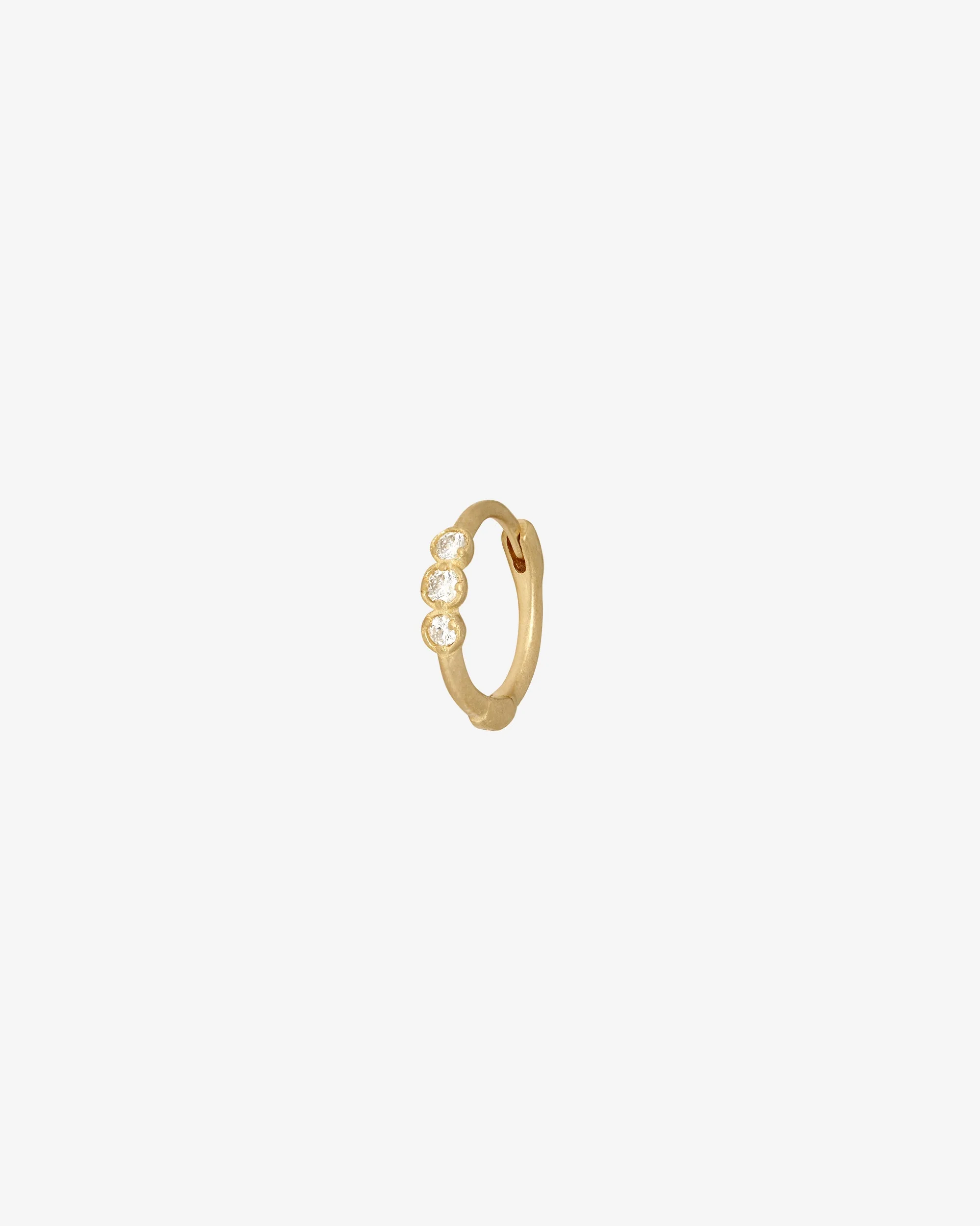 Vesper Single Huggie Diamond Solid Gold