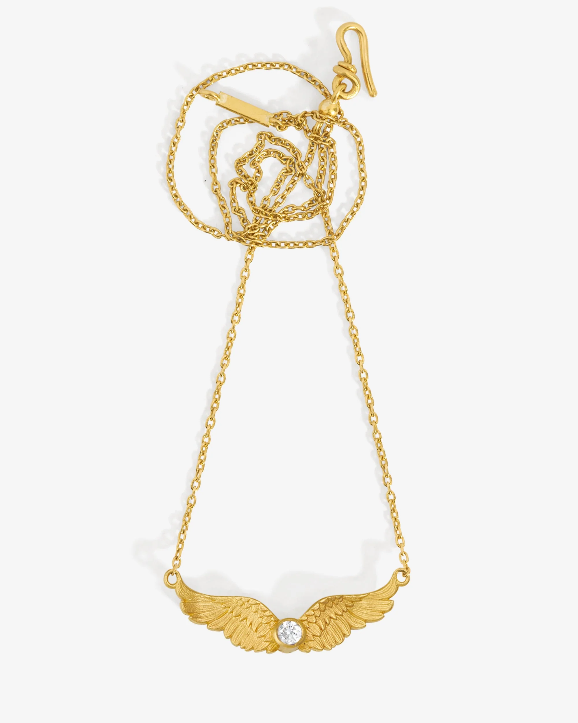Winged Necklace Diamond Solid Gold - Image 2